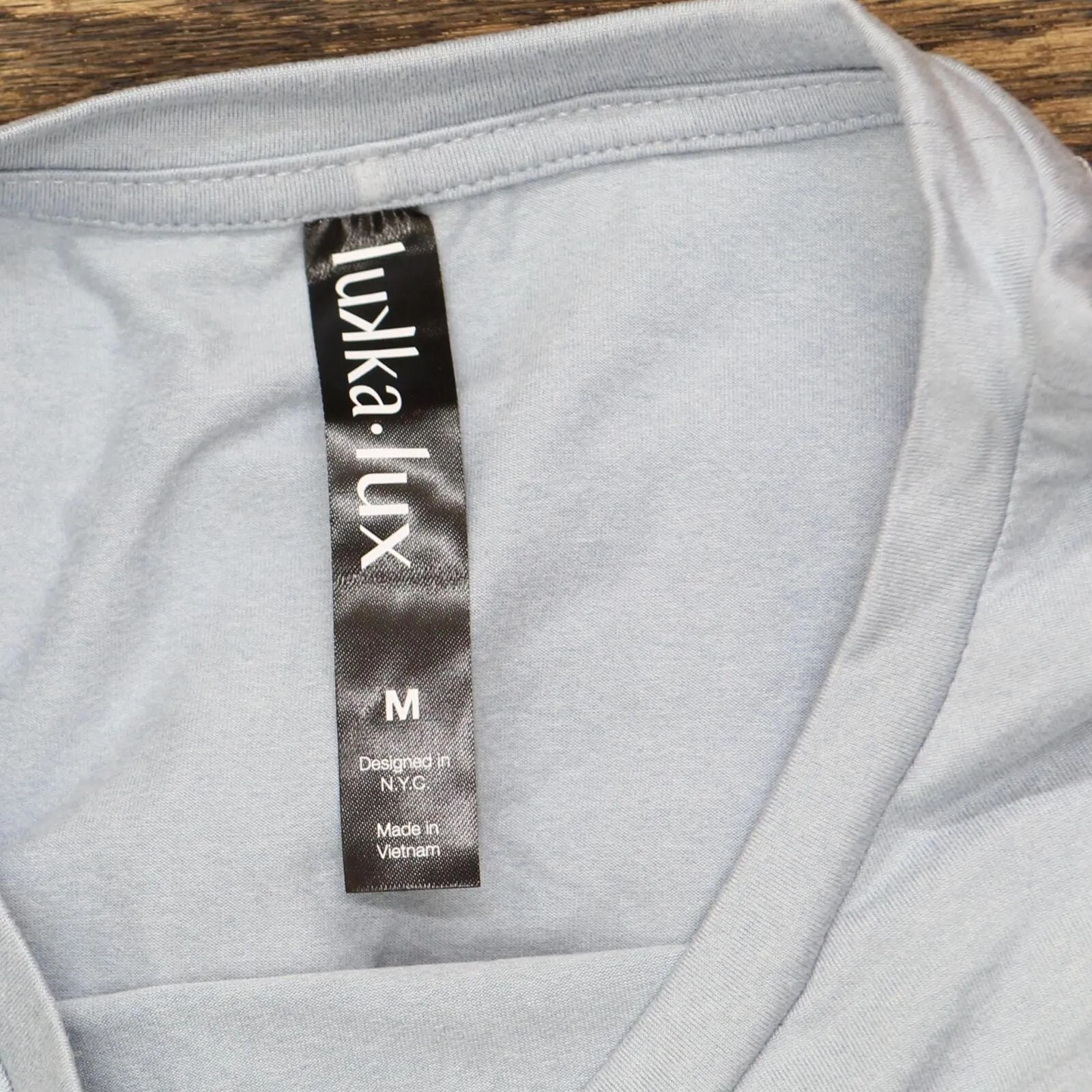 Lukka Lux Womens Long Sleeve Tee Shirt 2-Pack 1643761 Powder Blue / Black M