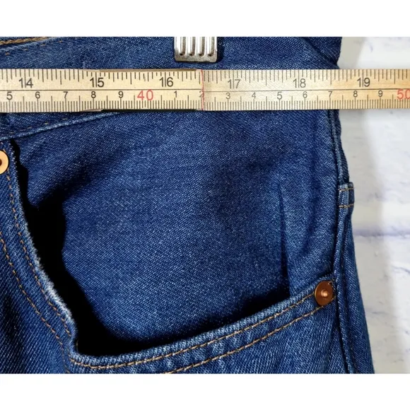 Madewell Baggy Straight Blue Denim Jeans Dark Wash Size 33 Classic Normcore