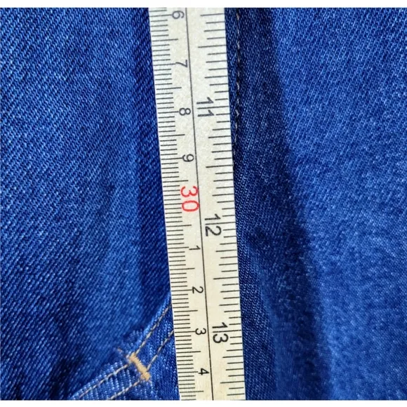 Madewell Baggy Straight Blue Denim Jeans Dark Wash Size 33 Classic Normcore
