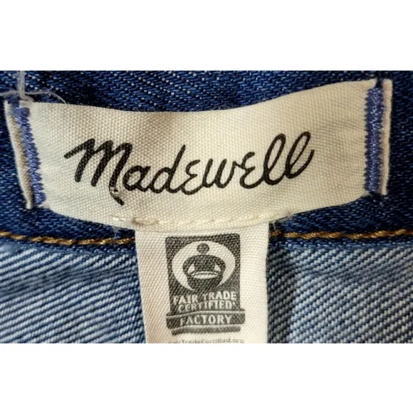 Madewell Baggy Straight Blue Denim Jeans Dark Wash Size 33 Classic Normcore