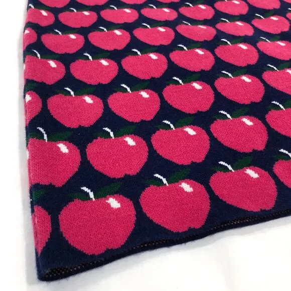 Maeve Knit Pink Apples Mini Skirt