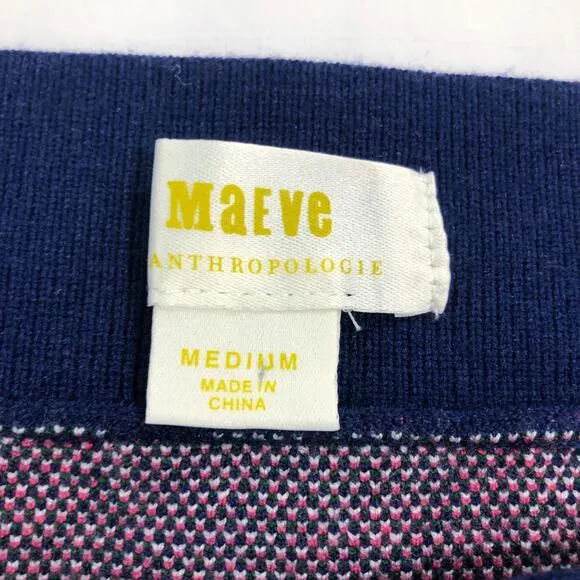 Maeve Knit Pink Apples Mini Skirt
