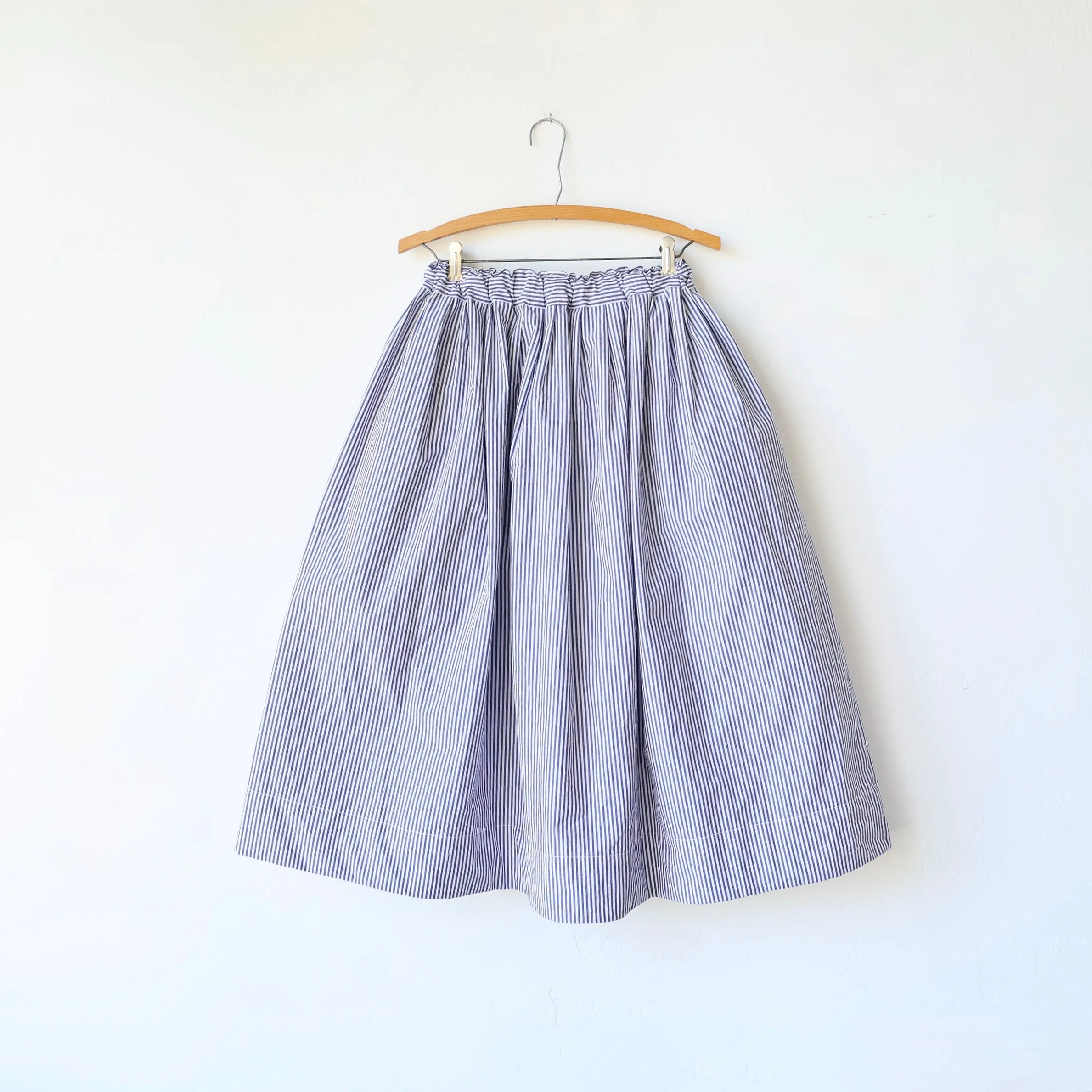 Makié Cotton Skirt - Dark Blue Stripes