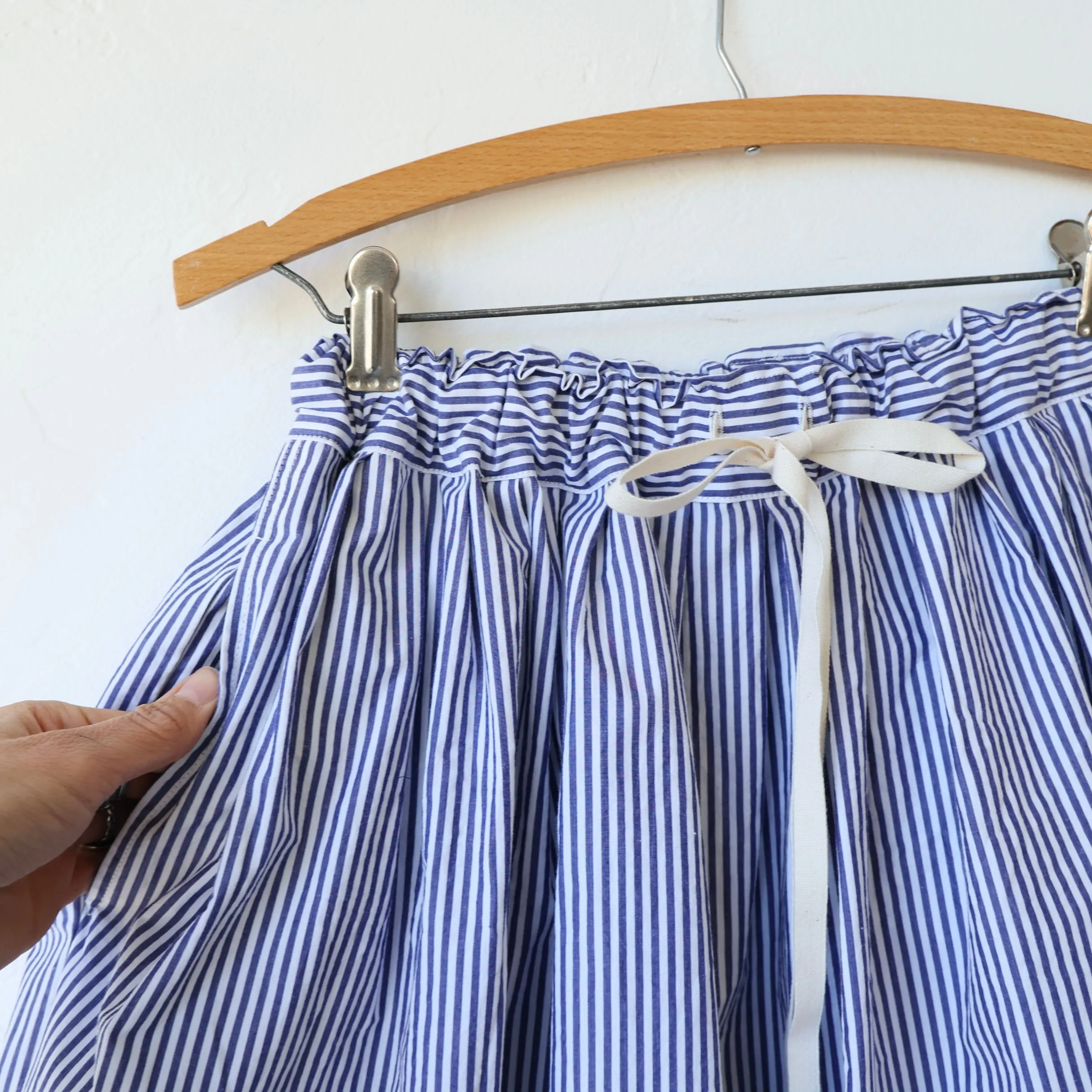 Makié Cotton Skirt - Dark Blue Stripes