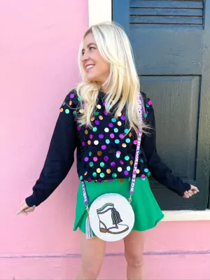Mardi Gras Spangled Pullover