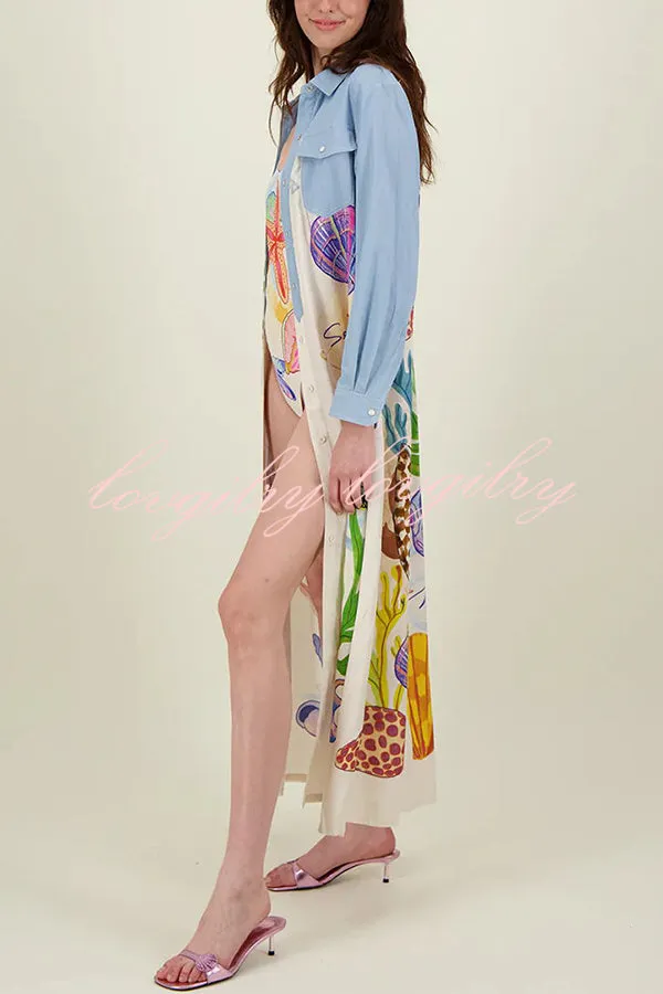 Marina | Ocean Patchwork Shirt