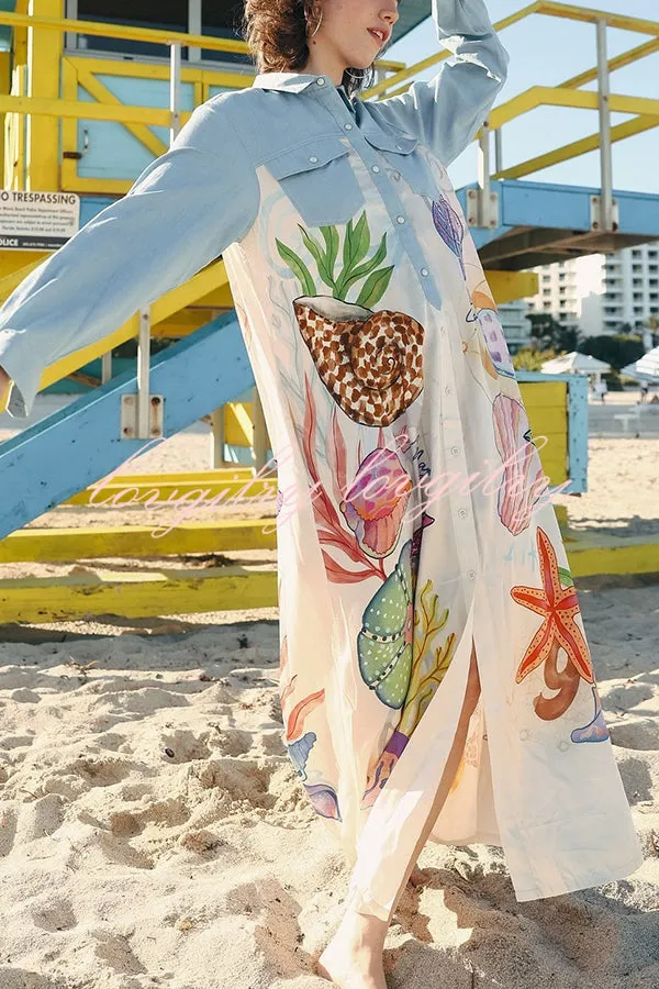 Marina | Ocean Patchwork Shirt