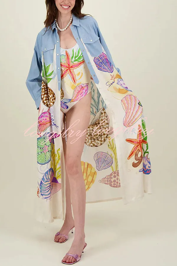 Marina | Ocean Patchwork Shirt