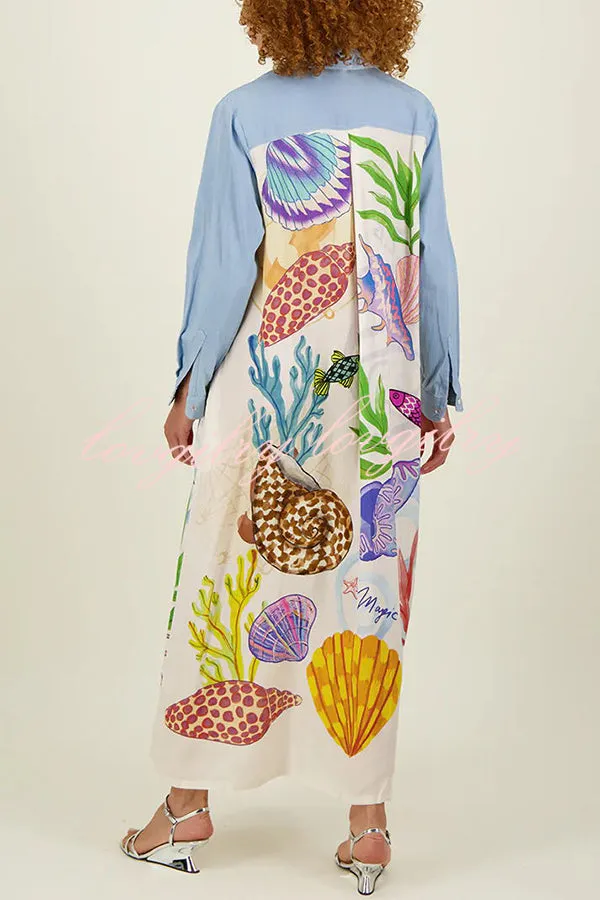 Marina | Ocean Patchwork Shirt