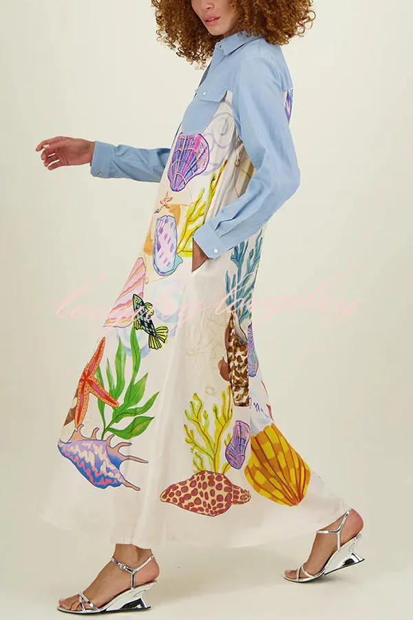 Marina | Ocean Patchwork Shirt