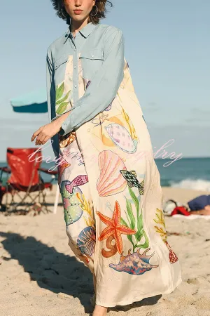 Marina | Ocean Patchwork Shirt