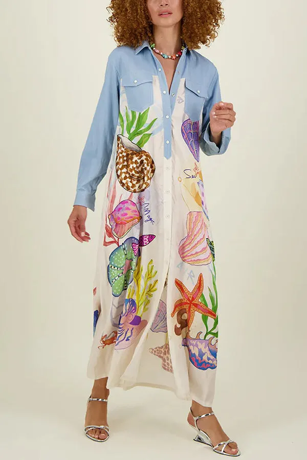 Marina | Ocean Patchwork Shirt