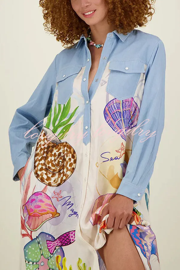 Marina | Ocean Patchwork Shirt