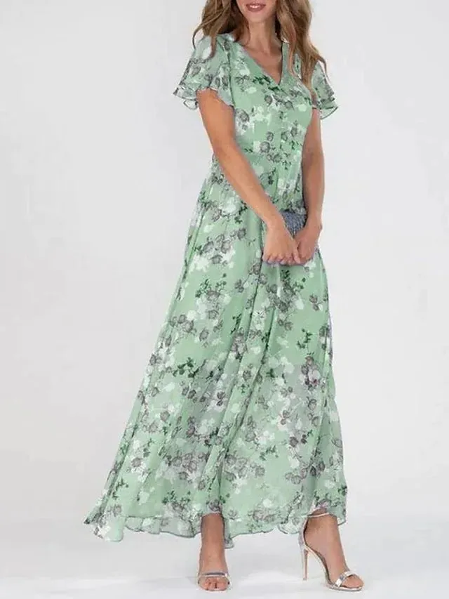 Maxi Dress – Floral Chiffon – Light & Flowing Summer Style