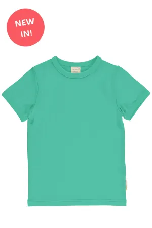 Maxomorra Organic Children's Top Solid Green