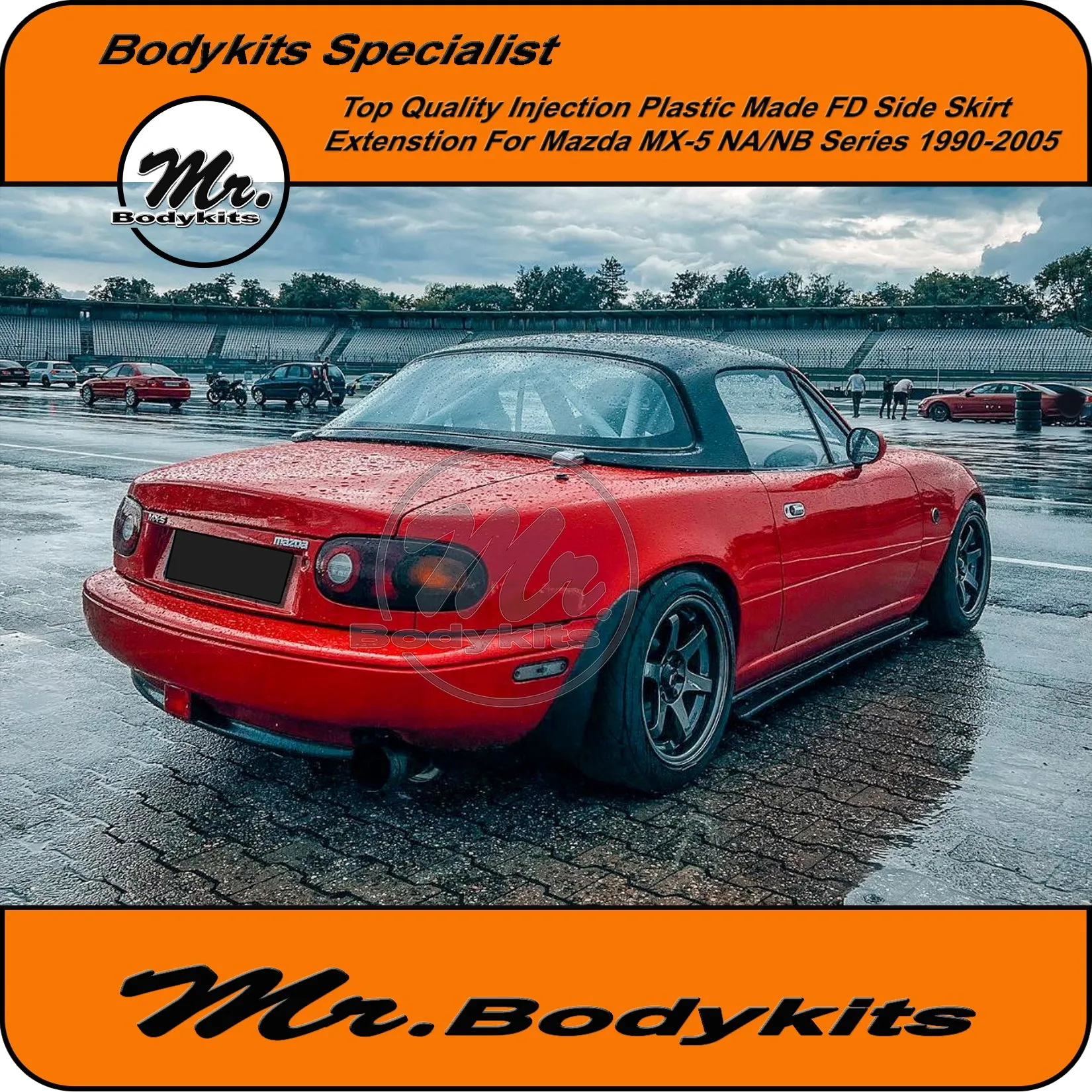 Mazda MX5/ MX-5 NA/NB PP Plastic FD Style Side Skirt Extensions (90-05)