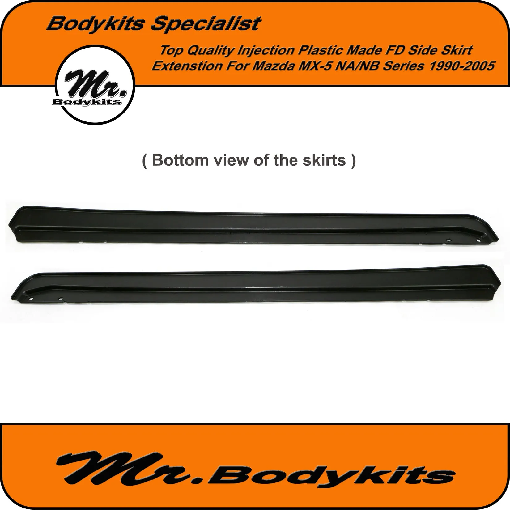 Mazda MX5/ MX-5 NA/NB PP Plastic FD Style Side Skirt Extensions (90-05)