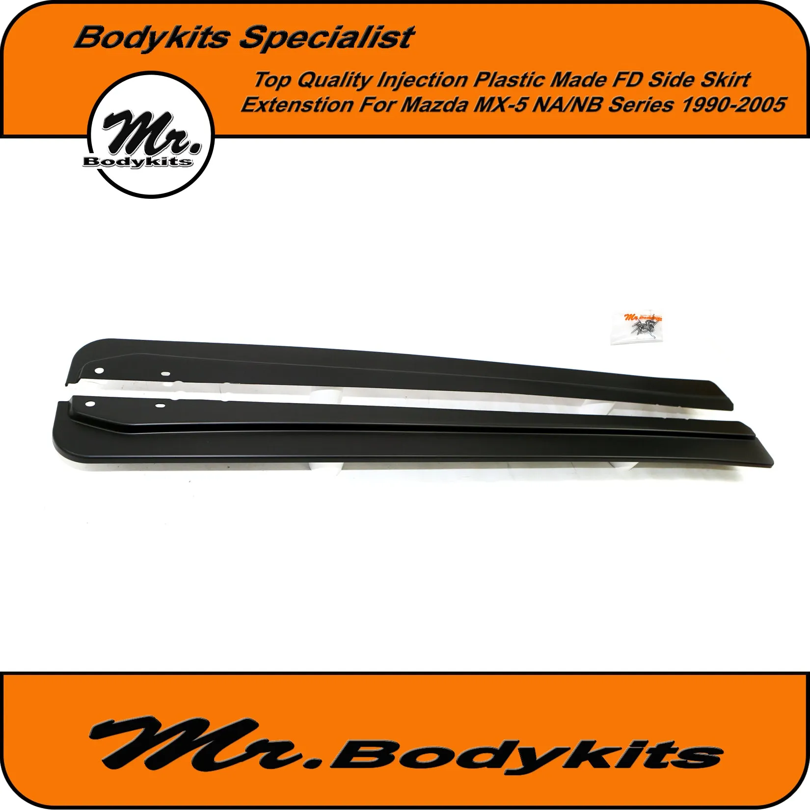Mazda MX5/ MX-5 NA/NB PP Plastic FD Style Side Skirt Extensions (90-05)