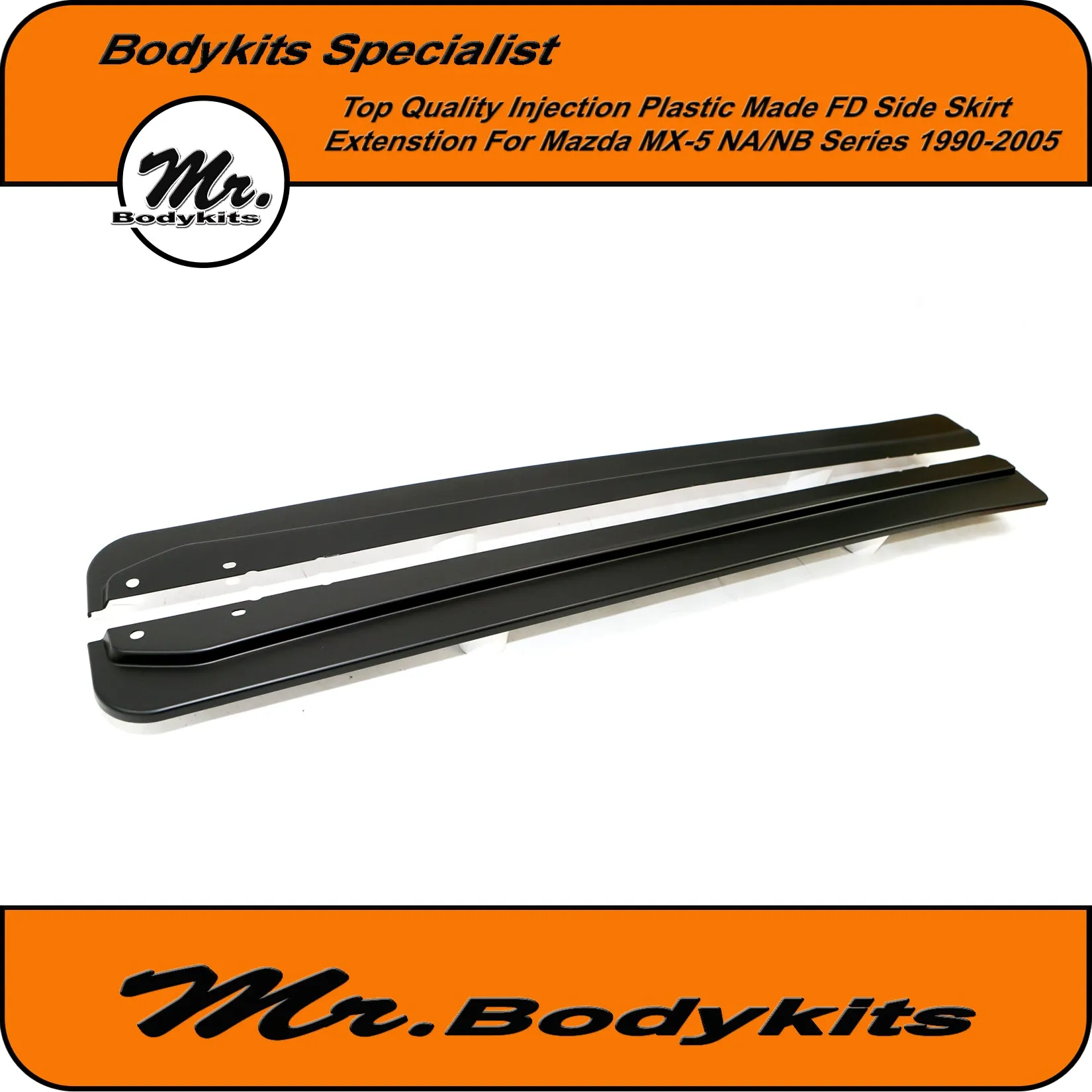Mazda MX5/ MX-5 NA/NB PP Plastic FD Style Side Skirt Extensions (90-05)