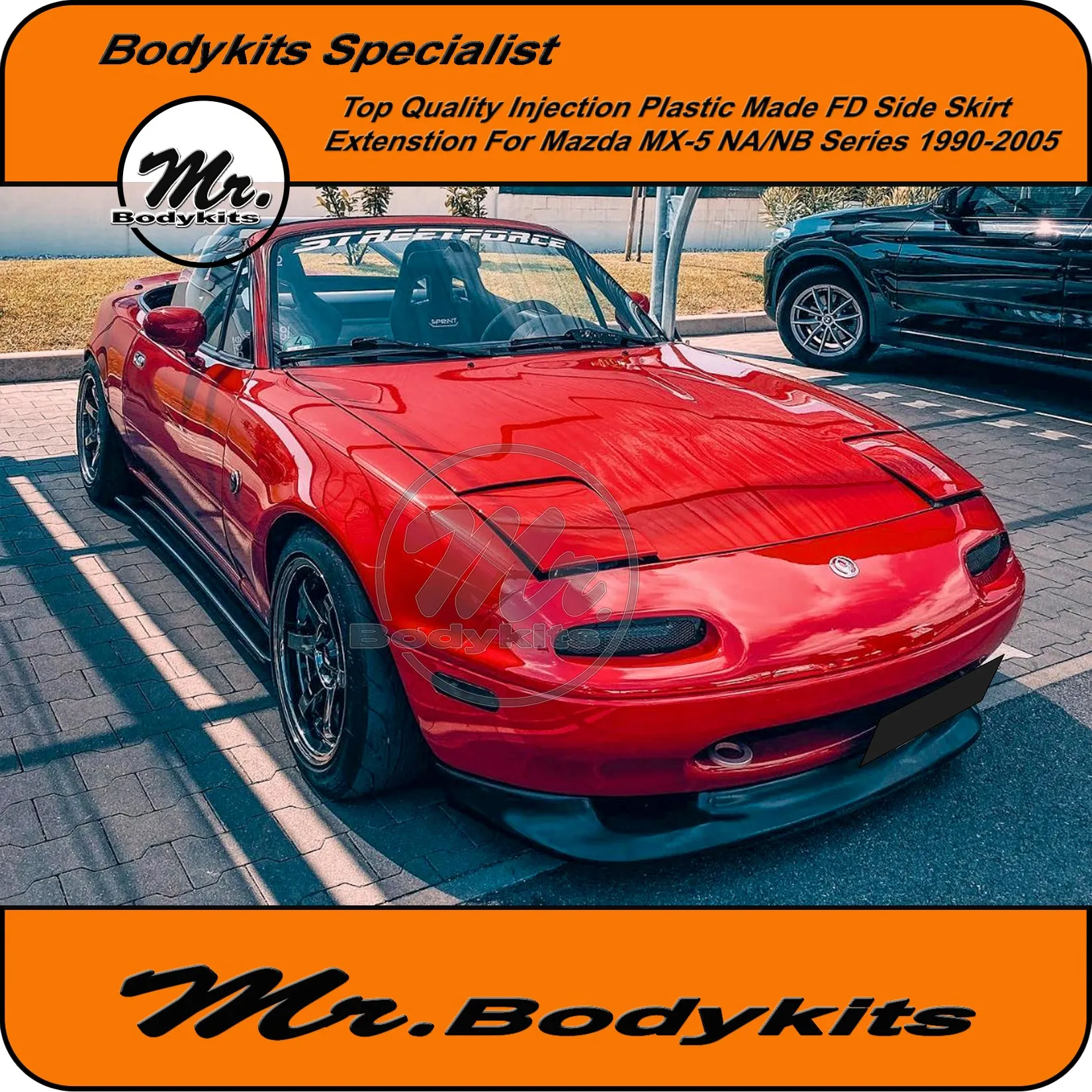 Mazda MX5/ MX-5 NA/NB PP Plastic FD Style Side Skirt Extensions (90-05)