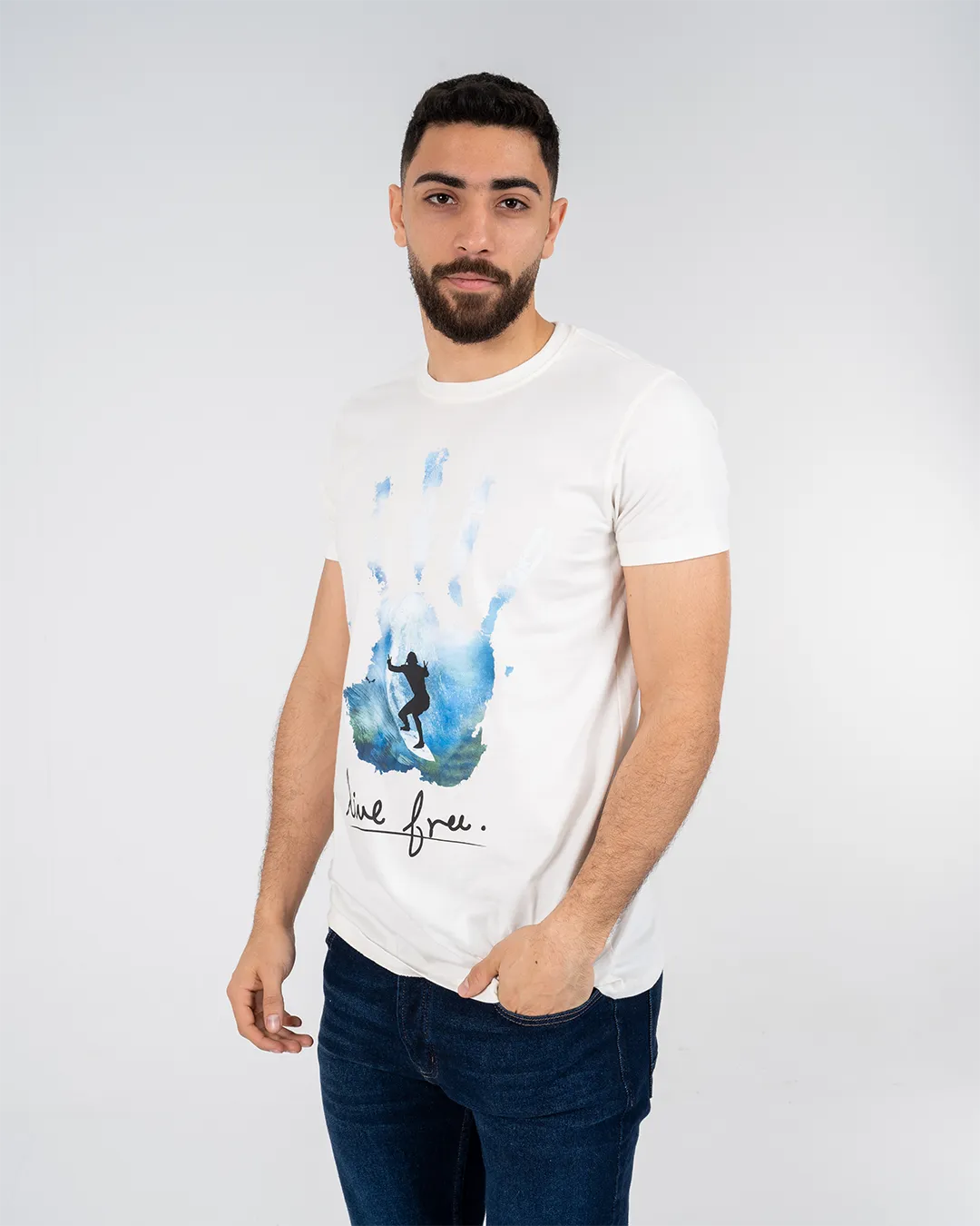 Men Short Sleeve Printed T-shirt