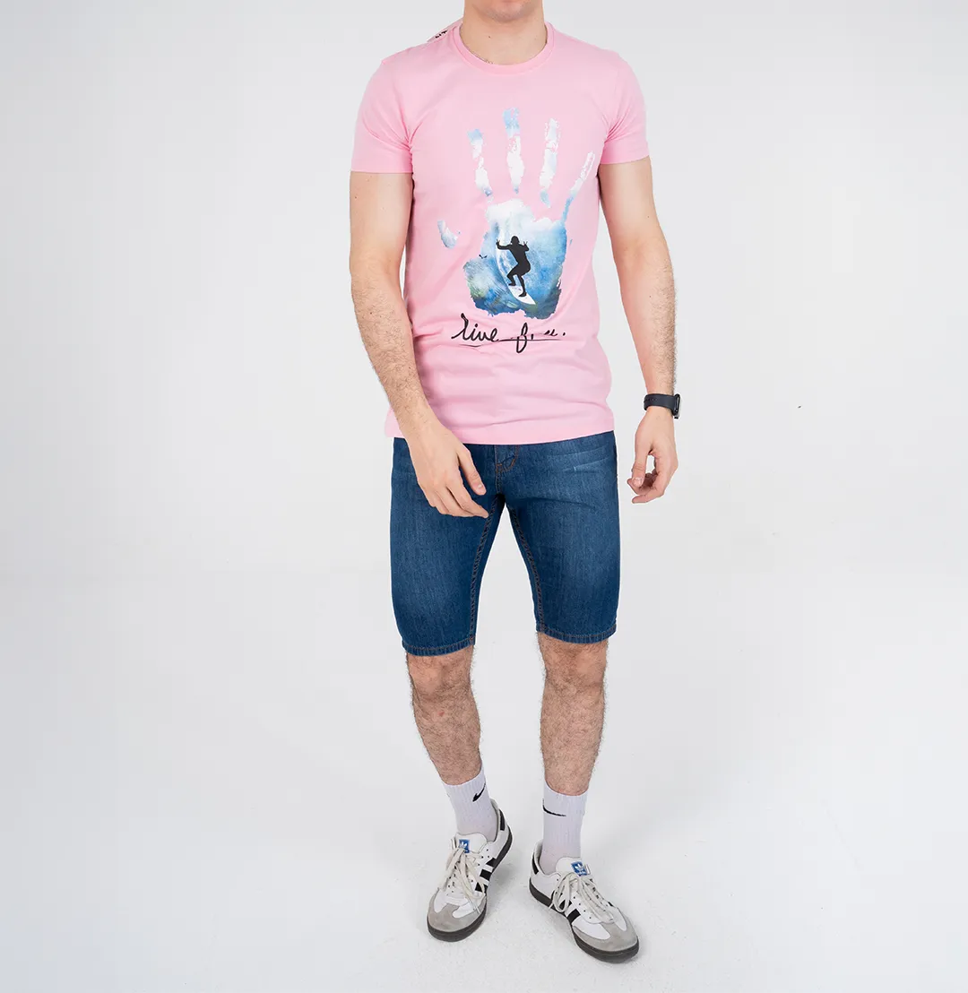 Men Short Sleeve Printed T-shirt