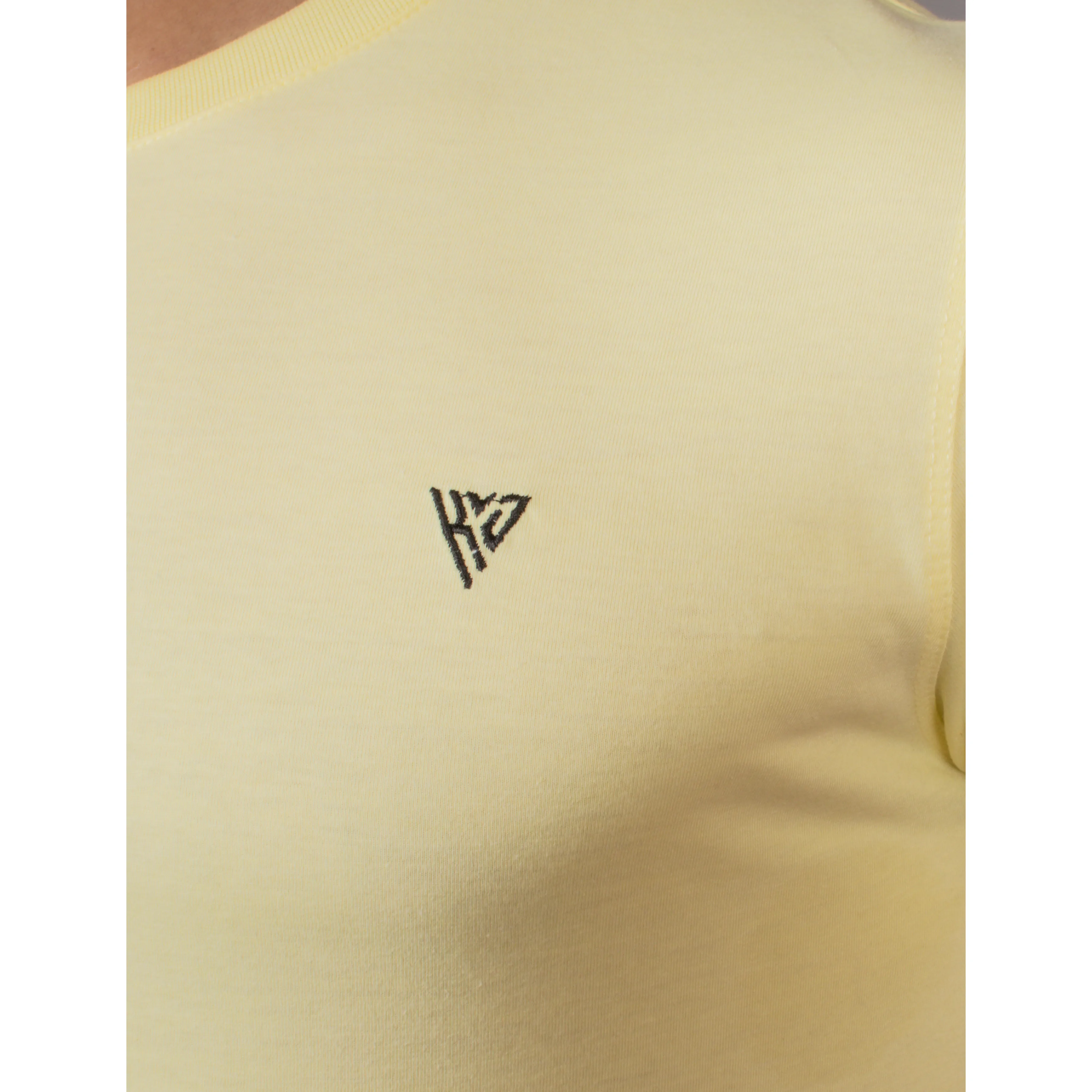 Men's Half Sleeve Round Neck T-Shirt Color Lemon