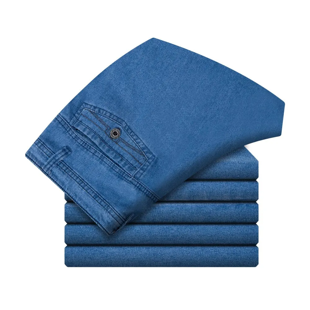 Men's High Waist Straight Cut Jeans | Durable Denim, Classic Fit, Comfortable & Stylish Everyday Wear