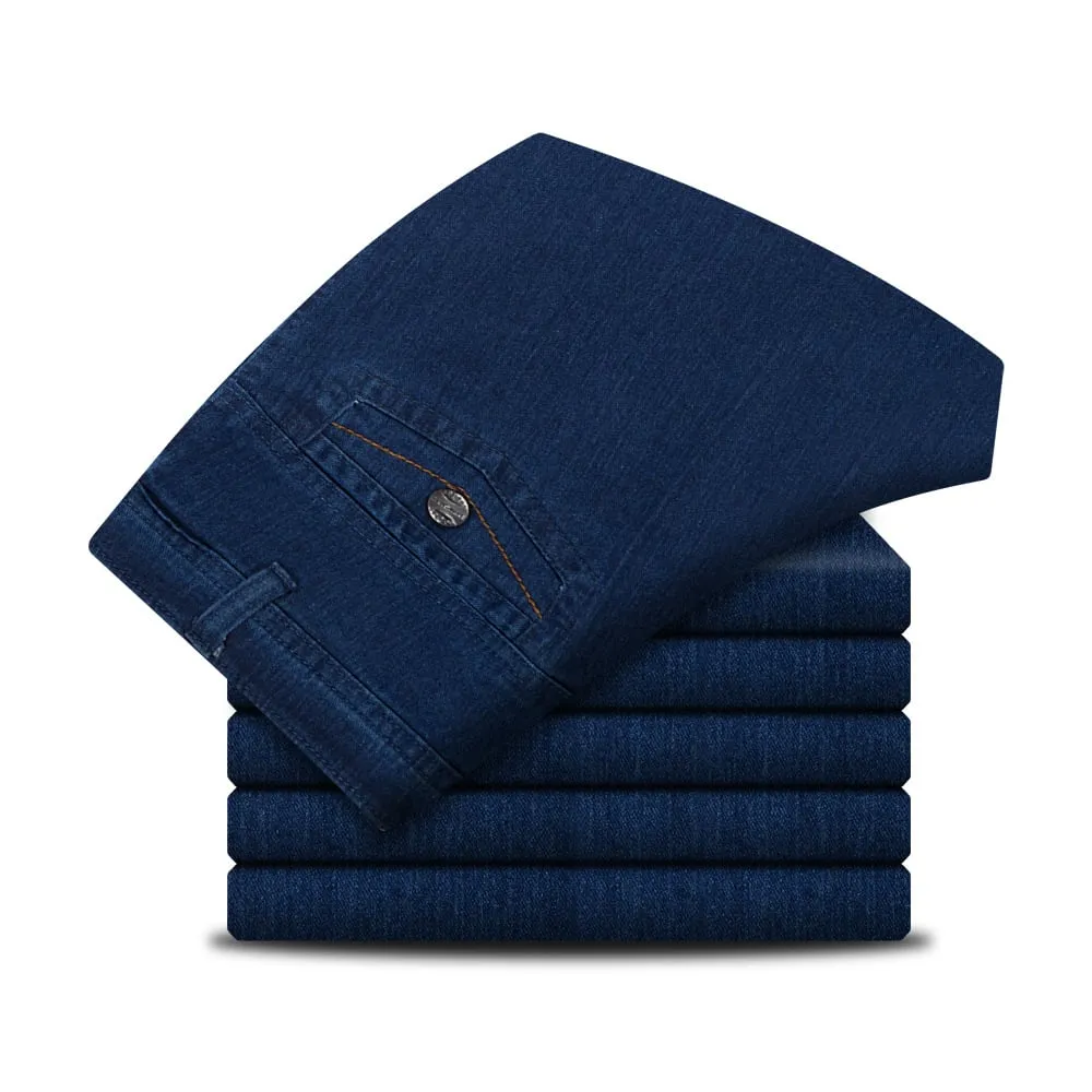 Men's High Waist Straight Cut Jeans | Durable Denim, Classic Fit, Comfortable & Stylish Everyday Wear