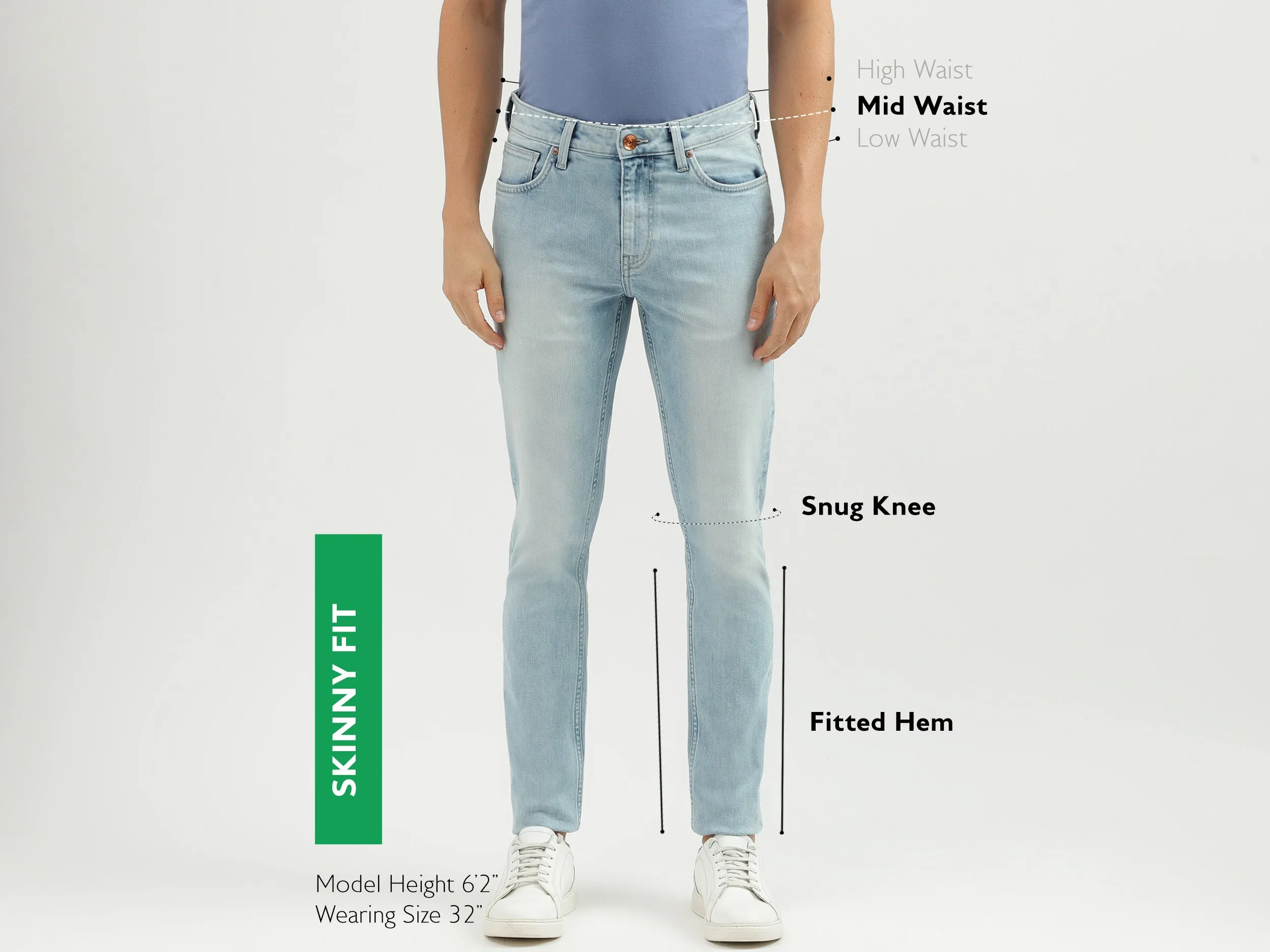 Men's Solid Skinny Fit Jeans