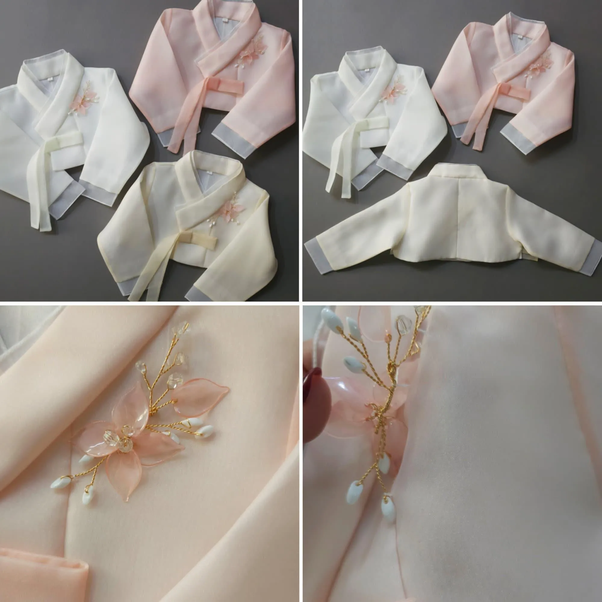 Miho Layered Coral Dress Girl Hanbok (1-8YR)