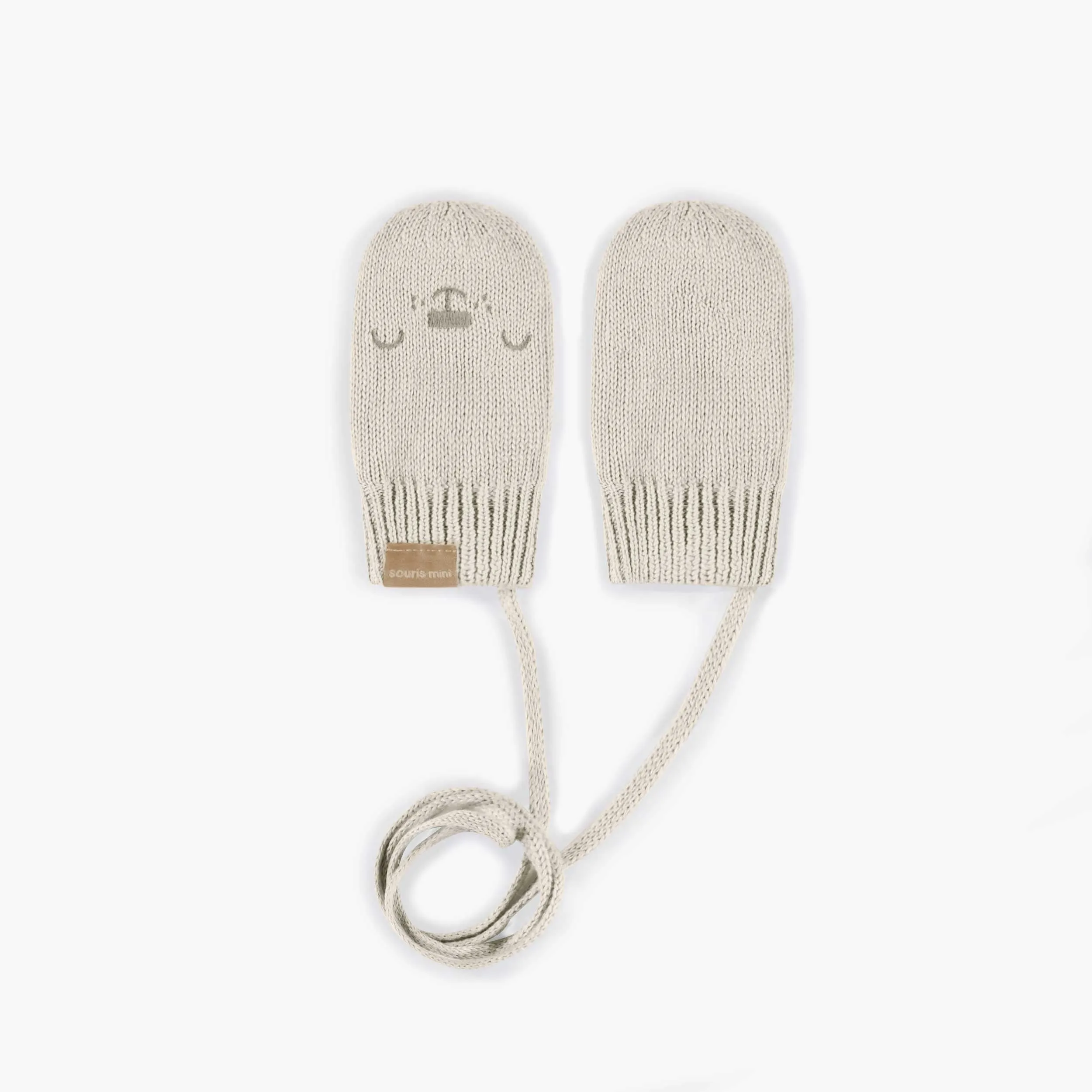 Mitaines crèmes de maille, bébé || Cream knitted toque, baby