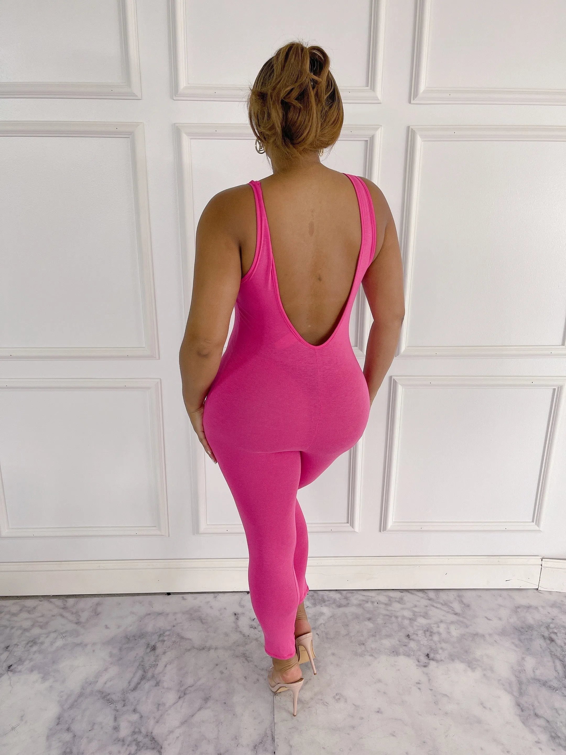MJ222H-PLAIN TANK JUMPSUIT