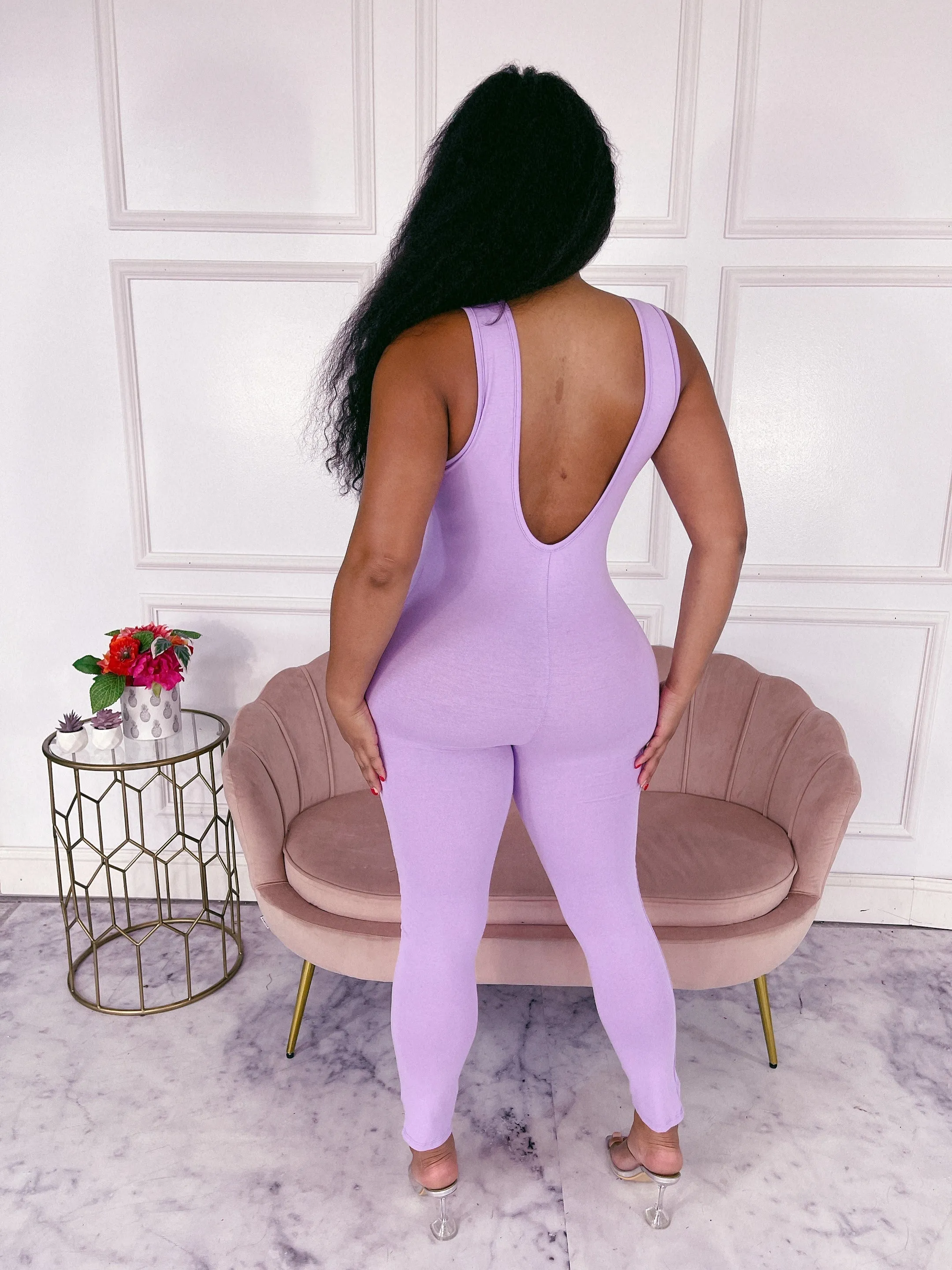 MJ222H-PLAIN TANK JUMPSUIT