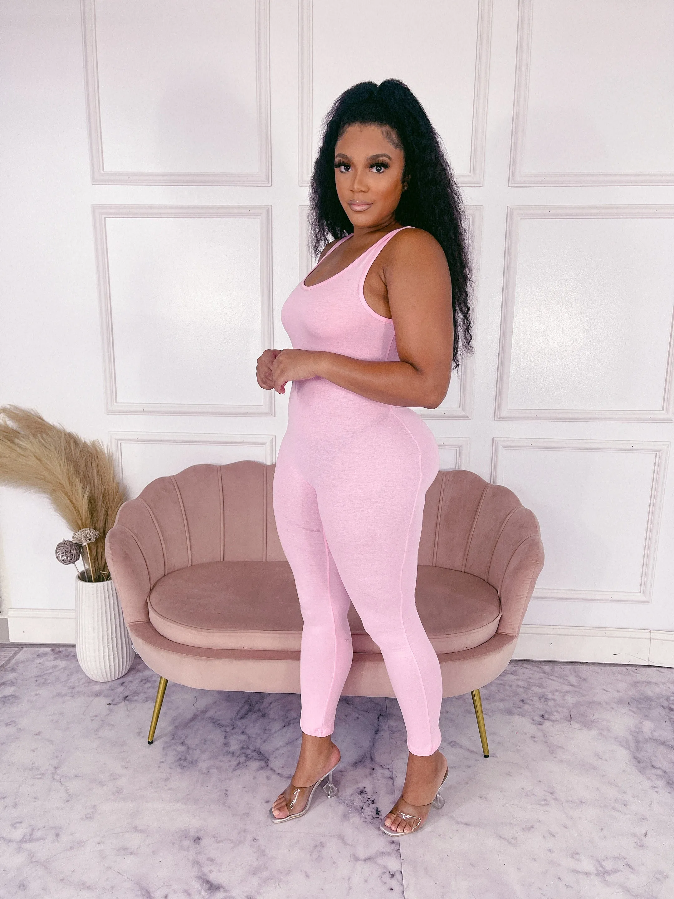 MJ222H-PLAIN TANK JUMPSUIT