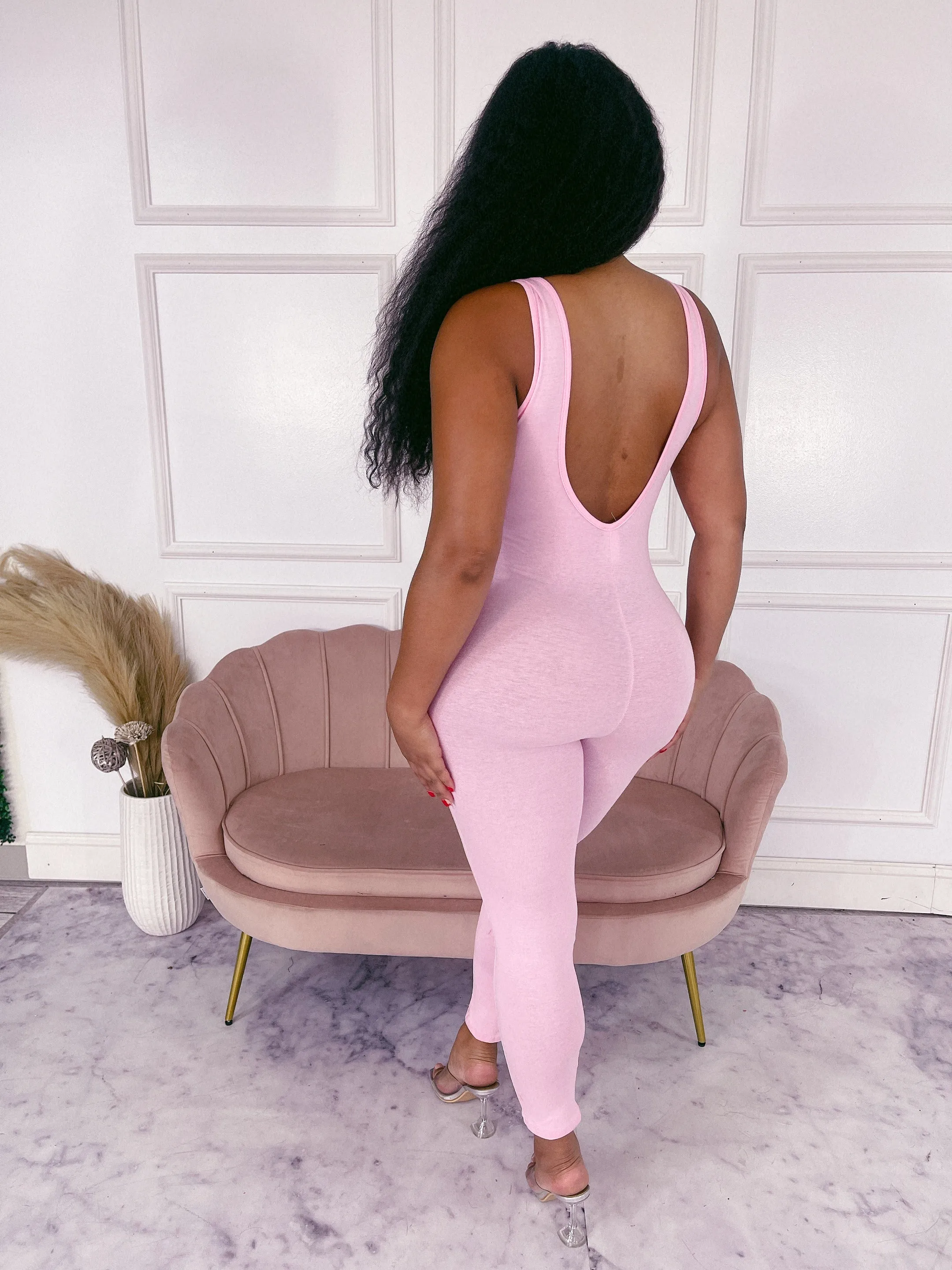 MJ222H-PLAIN TANK JUMPSUIT