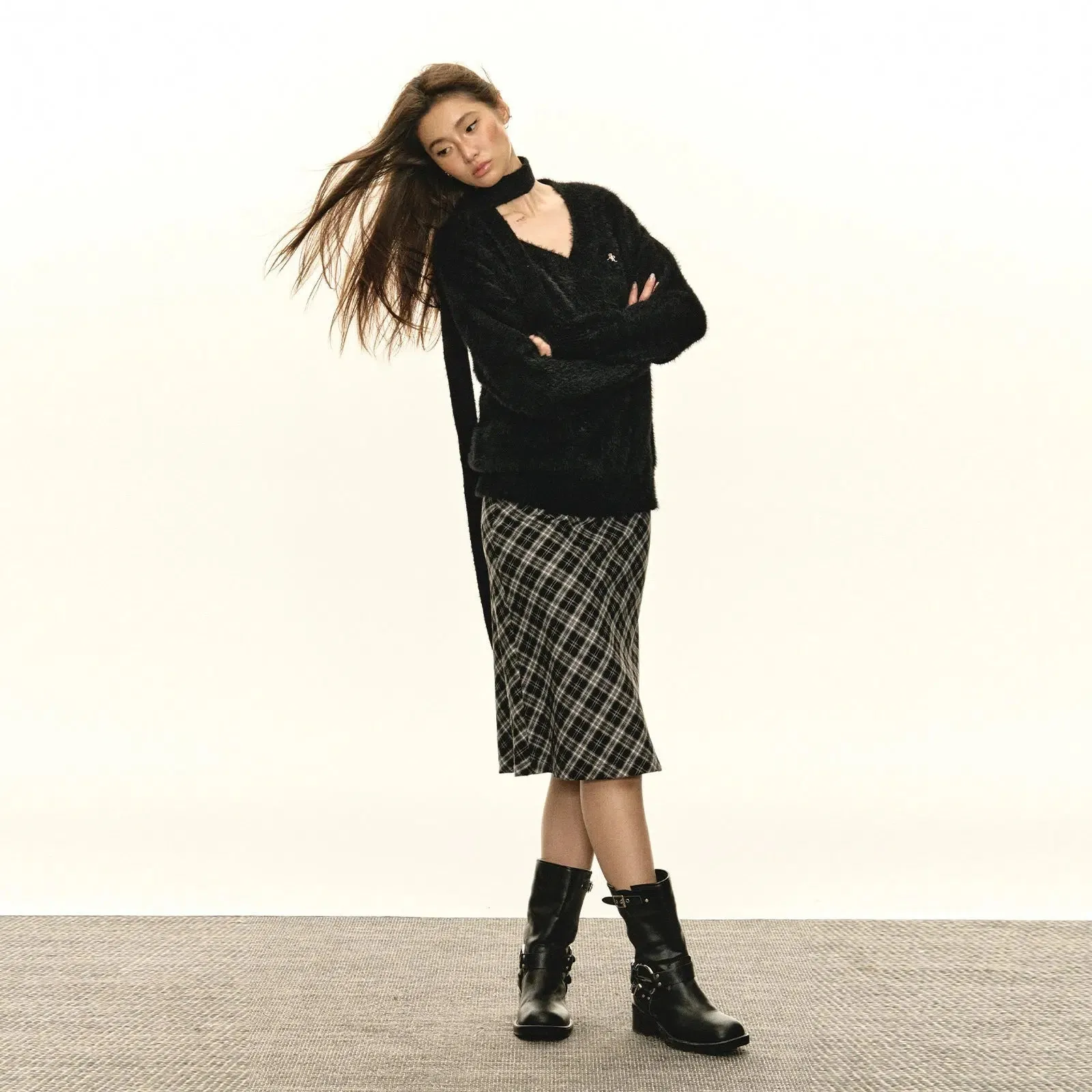 Modern V-Neck Soft Knit Sweater