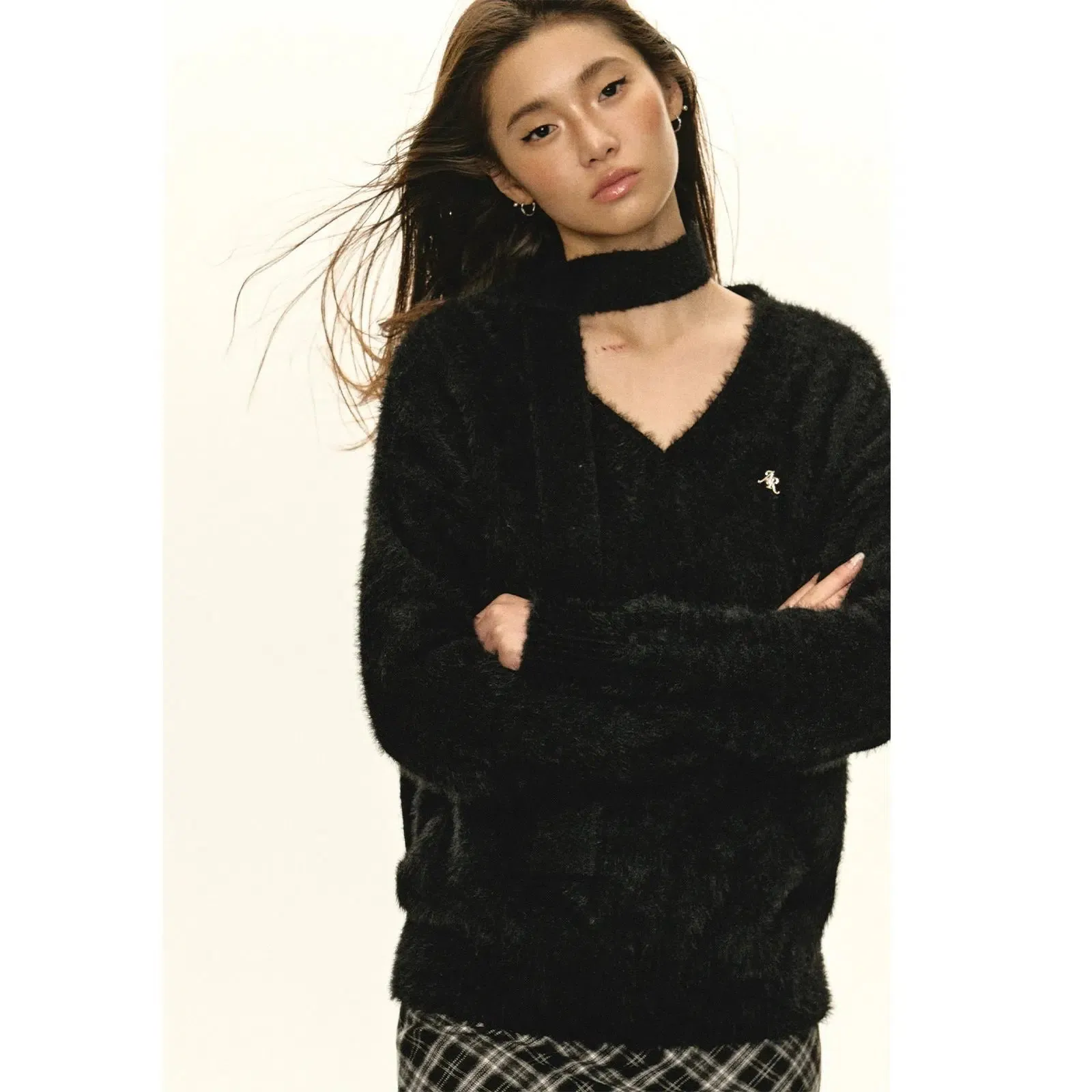 Modern V-Neck Soft Knit Sweater