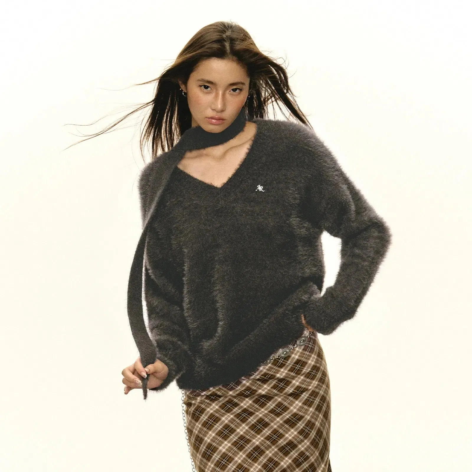 Modern V-Neck Soft Knit Sweater
