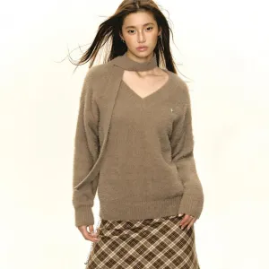 Modern V-Neck Soft Knit Sweater