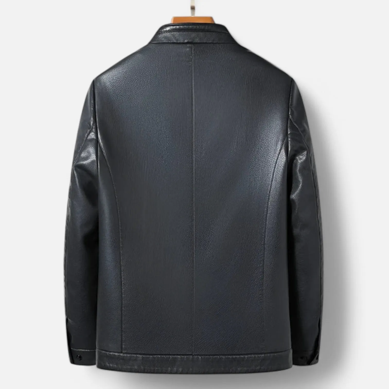 Monacogents | Premium Sheep Leather Jacket with Mock Collar