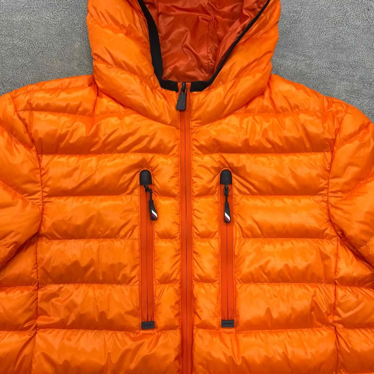 Moncler Jacket "KAVIK GUIBBOTTO" Orange Used Size 5