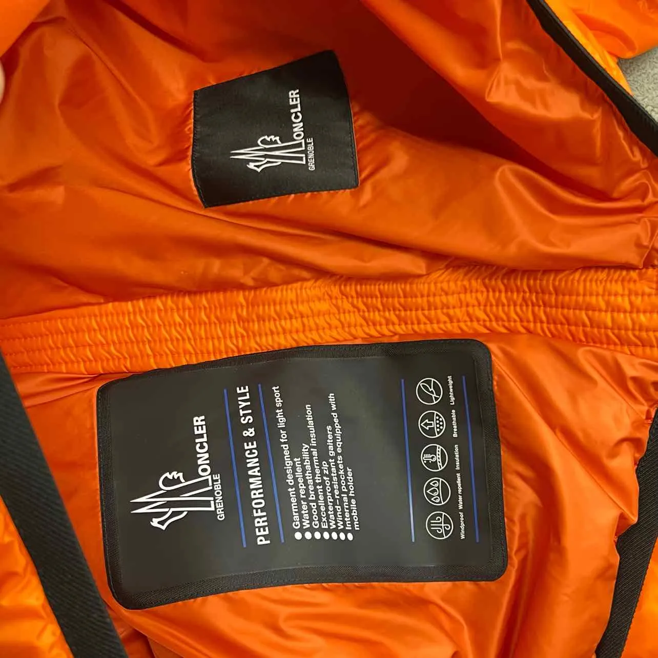 Moncler Jacket "KAVIK GUIBBOTTO" Orange Used Size 5