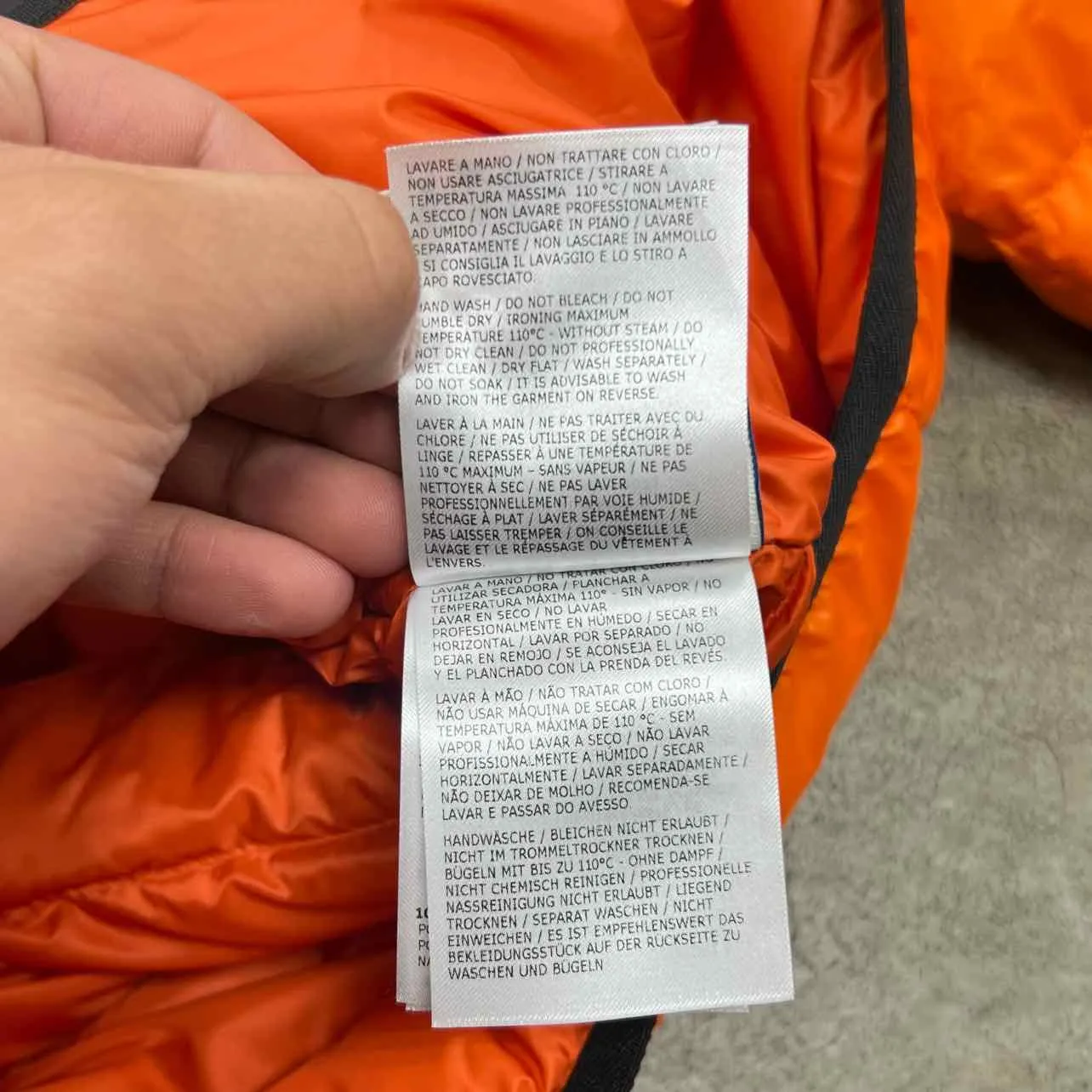 Moncler Jacket "KAVIK GUIBBOTTO" Orange Used Size 5