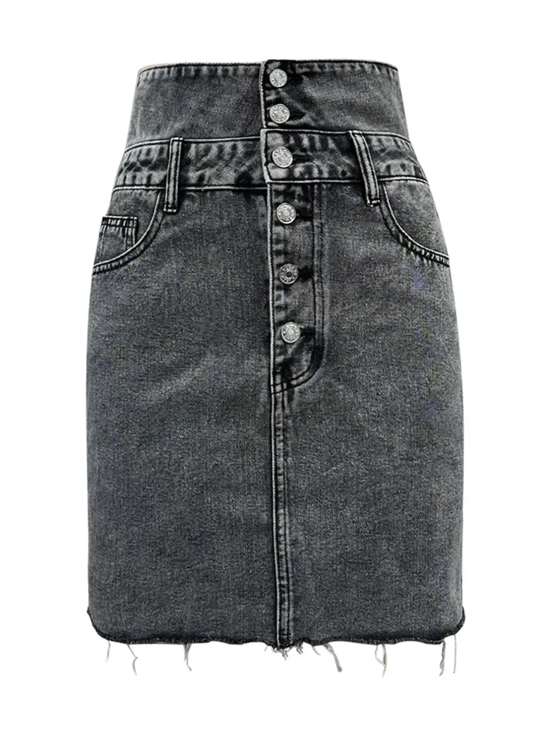 'Monica' High Waist Denim Skirt