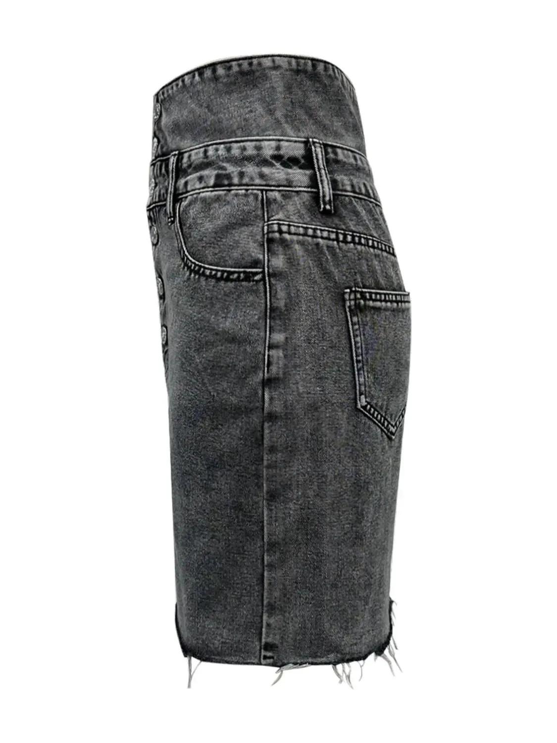 'Monica' High Waist Denim Skirt