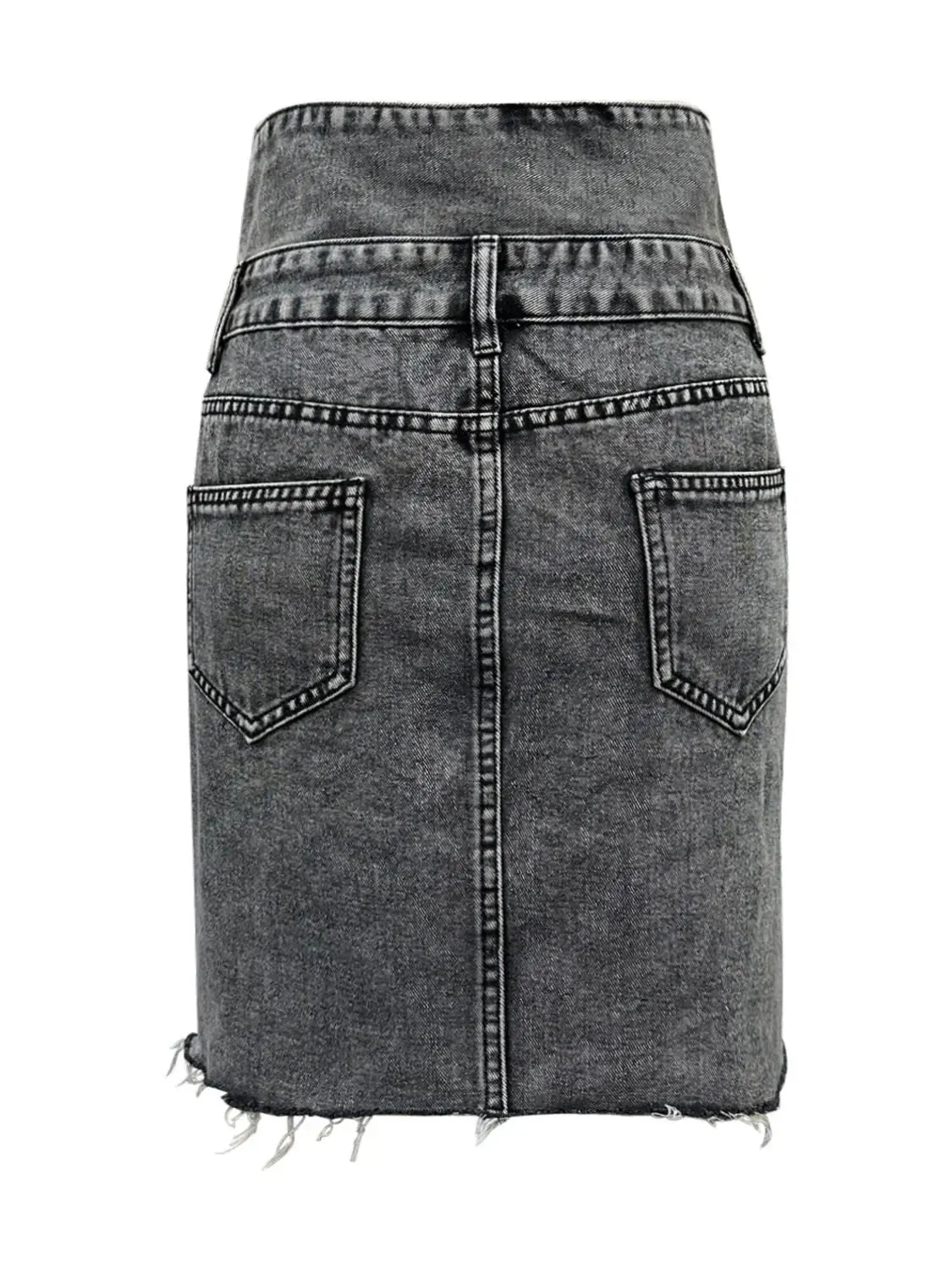'Monica' High Waist Denim Skirt