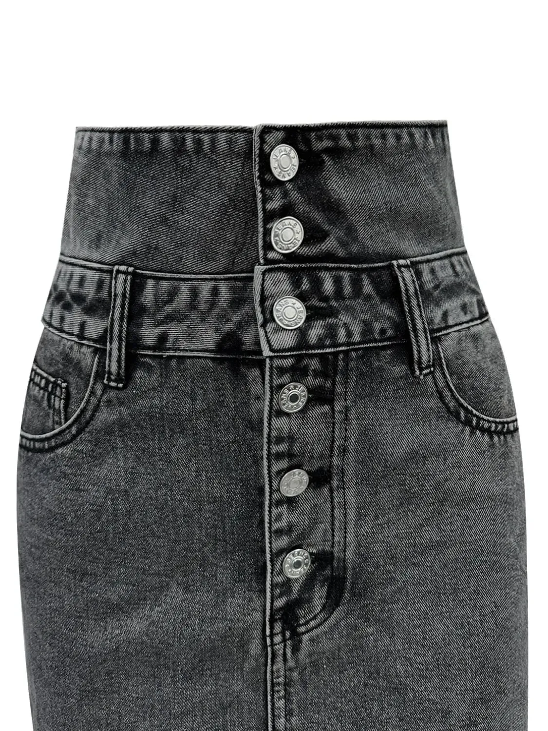 'Monica' High Waist Denim Skirt