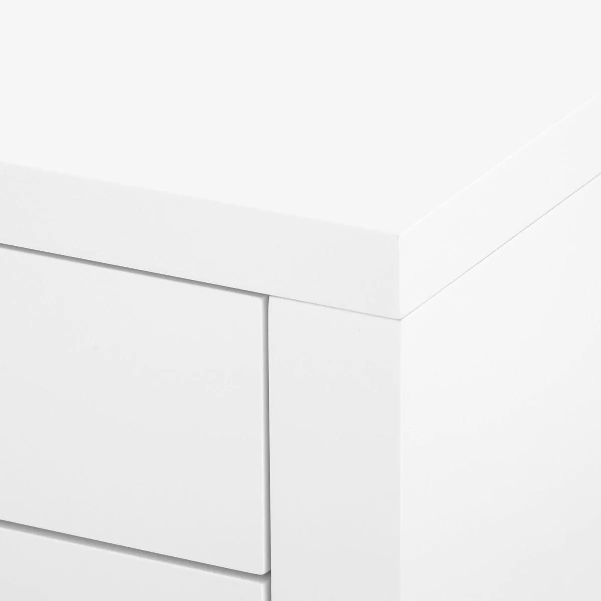 Morgan 3-Drawer Side Table / Chiffon White