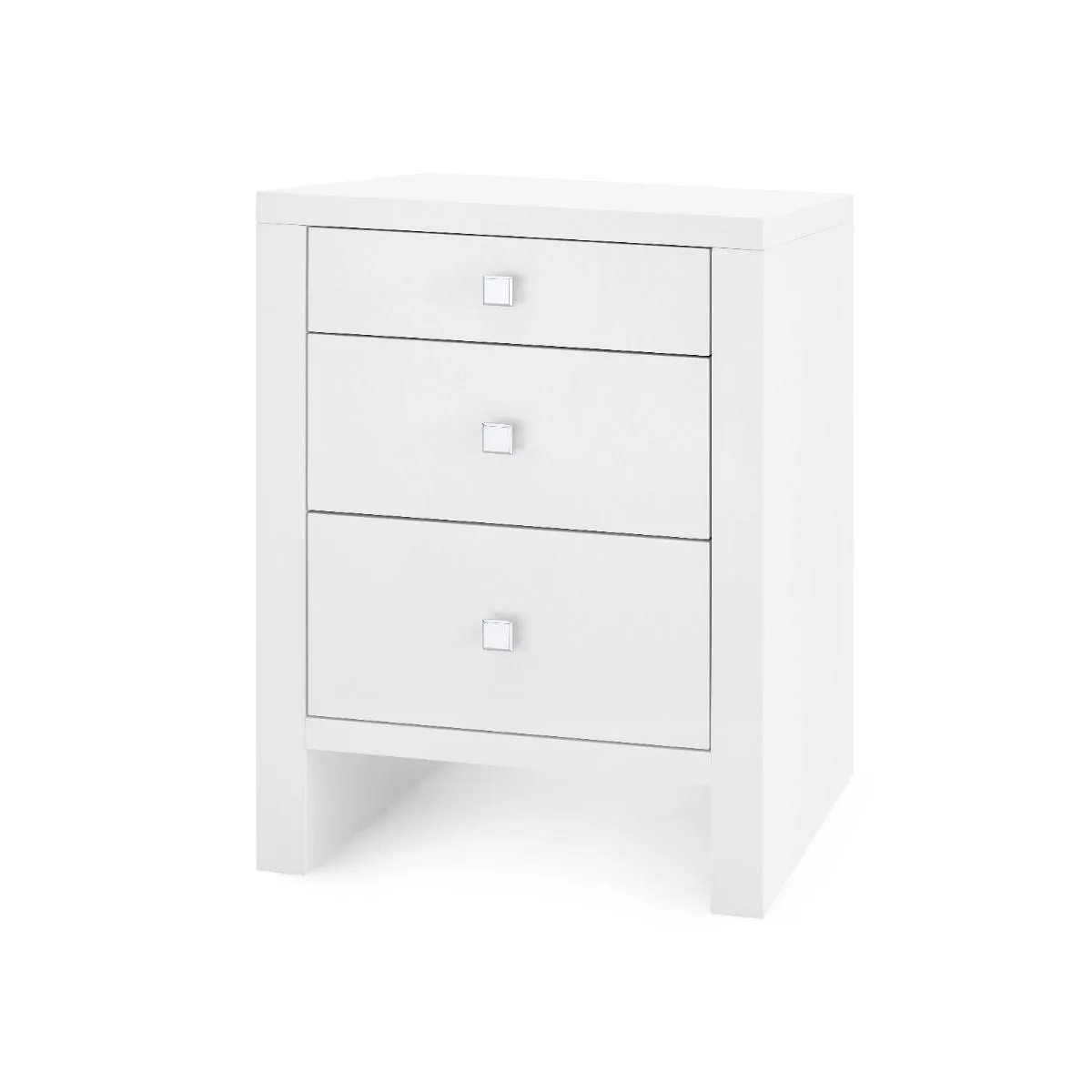 Morgan 3-Drawer Side Table / Chiffon White